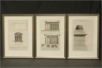 Group of 3 Architectural Engravings