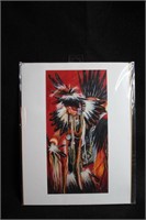 Native Warrior Signed Print Adrian Larvie