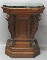 ENGLISH CARVED OAK PIER TABLE