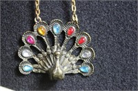 Vintage Peacock Necklace