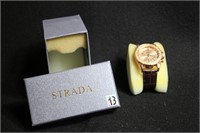 Strada Rose Gold Colored Wrist Watch NIB