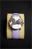 Strada Horse Wrist Watch Purple NIB