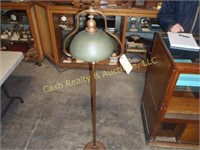 HANDEL FLOOR LAMP WITH GREEN CHIPPED ICE SHADE