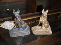 BRONZE DOG BOOKENDS