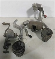 Multiple food grinders and other parts