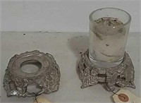 Pewter candle holders