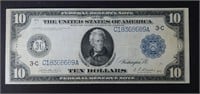 1914 $10 FEDERAL RESERVE NOTE CH.VF