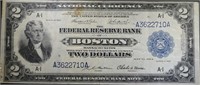 1918 $2.00 NATIONAL FEDERAL RESERVE BANK BOSTON XF