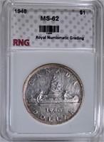 1948 CANADA SILVER DOLLAR RNG CH BU  KEY DATE