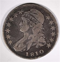 1810 CAPPED BUST HALF DOLLAR, F/VF few rim nicks