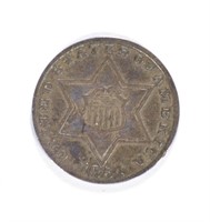 1854 3-CENT SILVER, XF