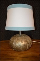 Lamp with Turquoise & White Shade