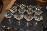 Set of 12 Iridescent Champagne Glasses