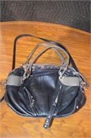 B. Matkowsky Black/Brown Leather Handbag