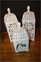 3 pc Decorative Ceramic Lanterns