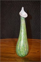 Signed Art Glass Vase/ Water Sprinkller 13" tall