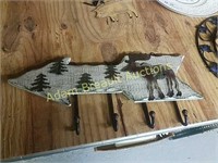 17 inch decorative moose coat rack
