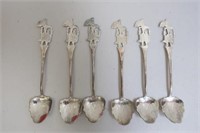 Six cased Thai silver (800) spoons 79g