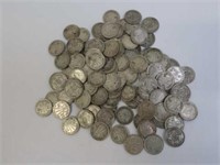 Australian silver threepences 1910-45 x 126