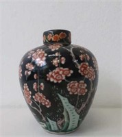 Antique Chinese Famille Noir ginger jar