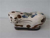 Qing dynasty ceramic cat pillow