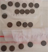 Indian Head one cent coins 1800's (20)