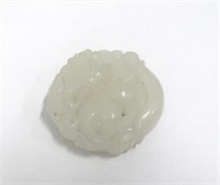 Chinese carved white jade pebble 4.8cm