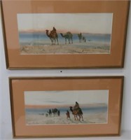 Pair framed Middle Eastern watercolours