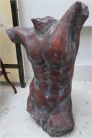 20th century plaster sculpture male torso