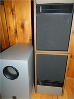 Two Bose Speakers & Onkyo Sub Woofer