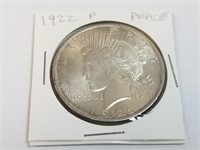 1922 PEACE DOLLAR SILVER COIN