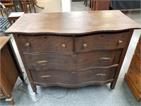 VTG OAK 4 DRAWER DRESSER