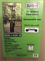 New Safari tall outdoor patio heater hammered