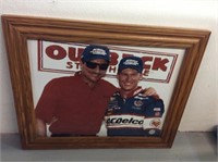 Framed Dale Earnhardt and Earnhardt Jr 1999 Busch