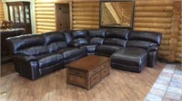 Large Sectional Sofa with 3 Recliners built-in