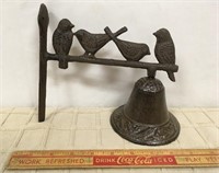 DECORATIVE CAST BELL WITH BIRDS