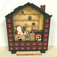 LARGE WOODEN CHRISTMAS COUNTDOWN CALENDAR