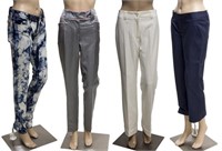 (4) DESIGNER PANTS, LACOSTE, TORY BURCH, ETC