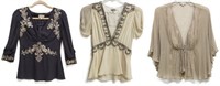 (3) TEMPERLY LONDON & MANDALAY EMBELLISHED BLOUSES