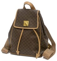 CELINE MACADAME MONOGRAM CANVAS BACK PACK