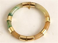 14 kt Gold & Jade Bangle bracelet