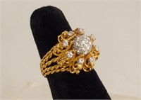 14kt Gold  Ladies diamond ring