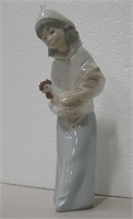 7.75" Lladro Shepherdess With Rooster - Retired