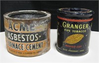 2 Vintage Advertising Product Containers