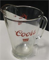Glass Coors Pitcher 10"