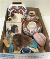 Box Lot of Native American Items