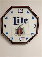 Miller light beer octagon shape bar clock