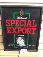 Vintage Heilemans special export beer lighted