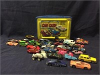 Lot of vintage hot wheels and car case