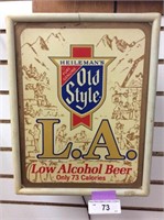 Vintage old style Low alcohol beer lighted sign
